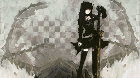 black rock shooter - anime, rock, shooter, black