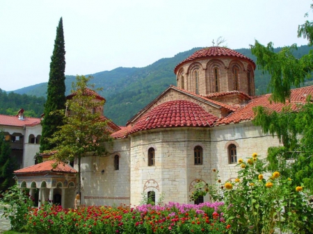 Bachkovo Monastery - nice, photography, summer, bulgaria, monastery, pretty, flowers, photo, religious