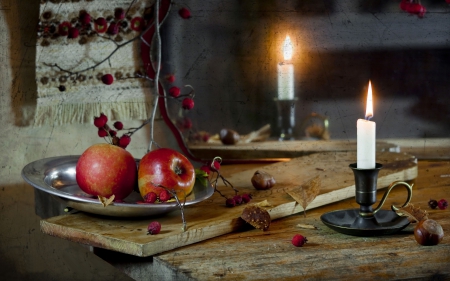 *** Still life *** - still, candles, apples, life