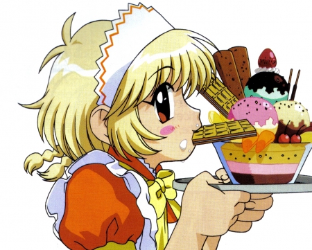 Pudding Fong - sweets, ice cream, tokyo mew mew, kiki benjamin, sundae, mew mew power, anime, pudding fong, cute