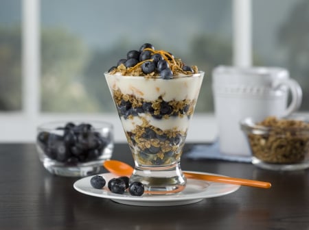 â™¥ Delicious blueberry yoghurt â™¥ - dessert, food, yogurt, blueberry