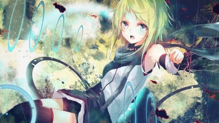 gumi vocaloid - gumi, vocaloid, green, hair