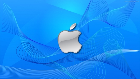 Blue-Apple Background - technology, people, other, entertainment