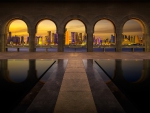 arched view of doha qatar