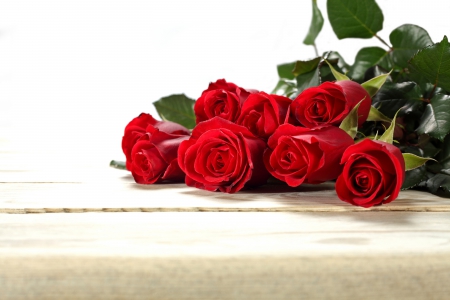 Roses - with love, nature, roses, valentines day, for you, flowers, rose, red roses