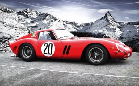 Ferrari 250 GTO - fun, mountains, ferrari 250 gto, car