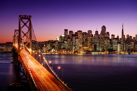 Golden Gate - sky, sunset, skylips, buildings, skyscrapers, san francisco, view, clouds, golden gate, architecture, splendor, bridge, sunrise