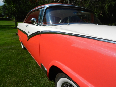 1956 Victoria Fiesta Red and Colonial White - ford, 1956, classic car, victoria