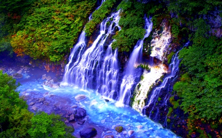 MOUNTAIN FALLS - falls, mountain, flow, river, rock