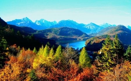 MOUNTAIN LAKE - nature, lake, valley, mountain