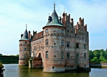 Castle in Denmark - Egeskov, Castles, old, travel, Denmark, castle