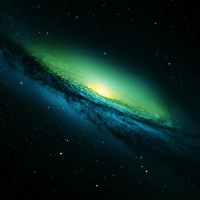 Swirling Green Galaxy