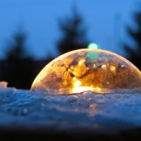 Winter Evening Fun  Freezing Bubbles