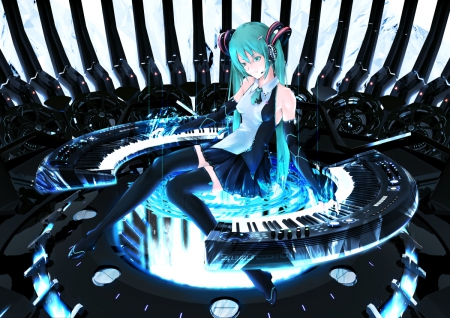 Hatsune Miku - hatsune miku, vocaloid, anime, vocalid, anime girl