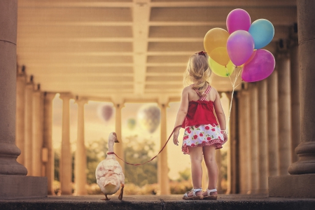 *** Little girl *** - people, model, baloons, female, girl, kid, kids