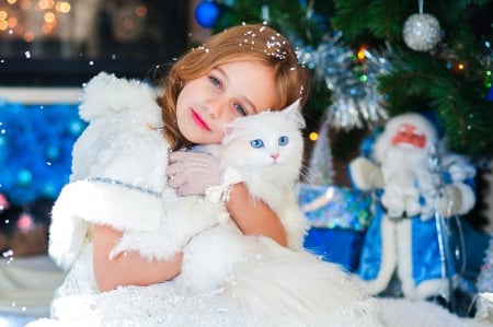 Girl and cat - sleeping, beauty, cat face, hat, animals, sleepy, paws, face, pretty, cute, cat, kitty, lovely, kitten, cats, beautiful, sweet