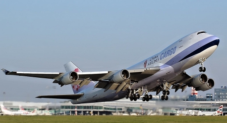 Boeing 747 - plane, boeing, cargo, sky