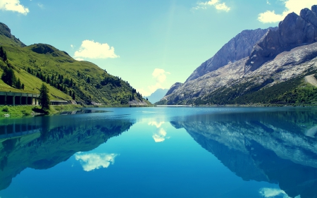 Reflection - Reflection, nature, mountain, sky