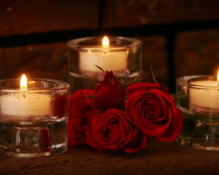 Harmony.. - candle, rose, red, beautiful