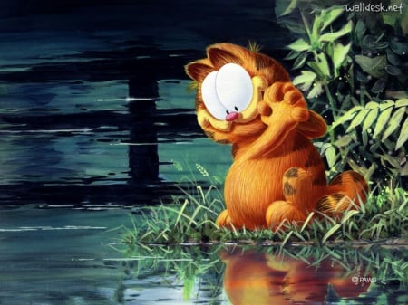 Garfield - himself, sees, likes, through