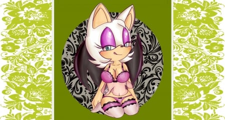 Rouge Cute Pin-up - video games, cute, sonic the hedgehog, rouge the bat