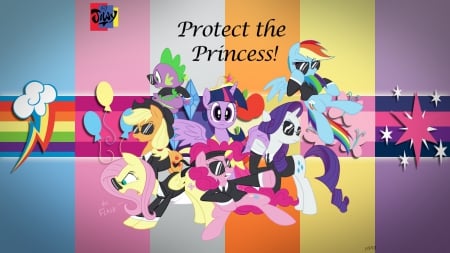 Protect the Princess! - rainbow dash, applejack, twilight sparkle, my little pony, tv series, rarity, pinkie pie, fluttershy, cute