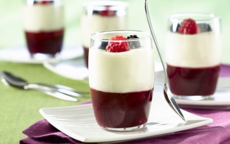 ♥♥♥ - pudding, food, dessert, glass