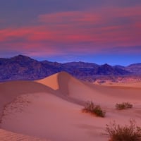 sand dunes in death valley at twilight