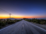 lonely highway at twilight hdr