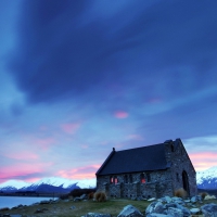 lovely stone church on bay side