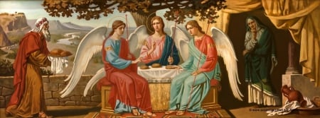 Hospitality of Abraham - Holy Trinity, Genesis, Sarrah, hospitality, Abraham