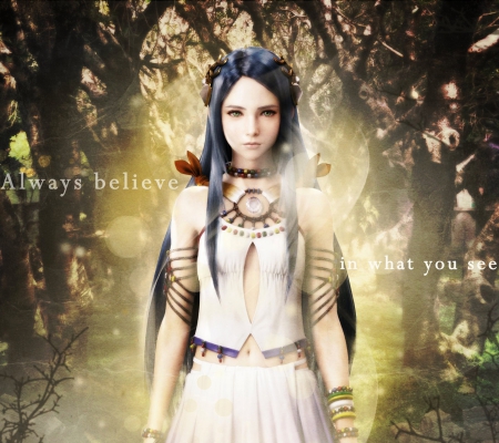 ~Always Believe~ - square enix, Pretty, seeress, fair, Paddra Nsu-Yeul, final fantasy 13-2, blue hair, Long hair, video game