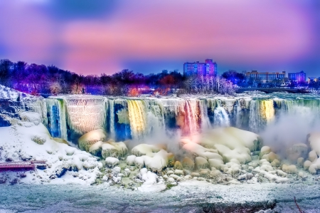 Winter - Niagara - sky, trees, photography, sun, wonderful, cold, tree, ice, snowflake, winter, snowflakes, lovely, nature, snow, beautiful, splendor, photo