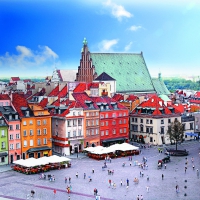 Royal Castle Square in Warsaw. Poland