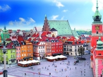 Royal Castle Square in Warsaw. Poland