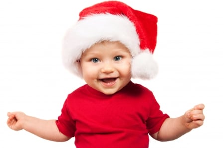 *Adorable funny beautiful kid* - enjoy christmas hat, new year, merry christmas, children, Adorable funny beautiful kid, happy