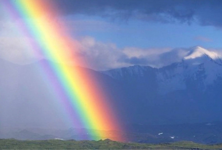 rainbow - bright, rays, colors, visible