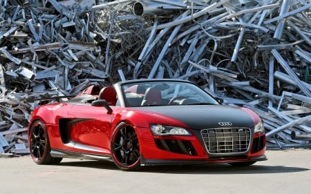 Audi R8 - red, conv, audi, black