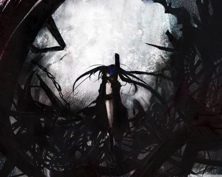 black rock shooter - anime, rock, shooter, black