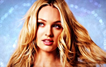 Candice Swanepoel - beauty, woman, girl, blue, by cehenot, candice swanepoel, model, blonde