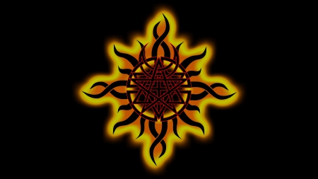 Band godsmack - band, sunburst, metal, logo