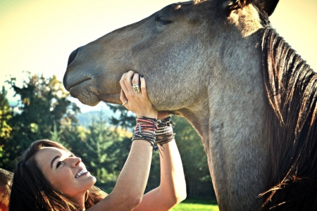 Cowgirl And Ole Paint - style, western, women, beautiful, ranch, cowgirls, outdoors, horses, rodeo, fun, female, fashion