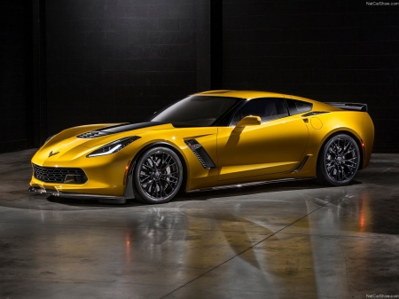 2015 - Z06 Corvette - bowtie, yellow, vette, gm