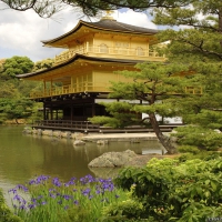 Japanese lake house