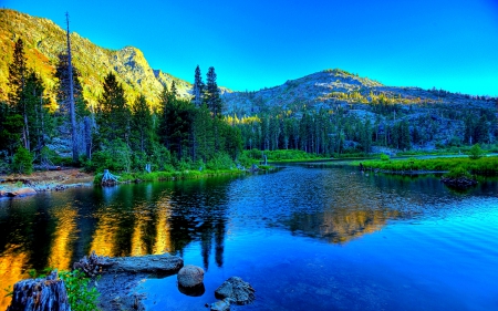 MOUNTAIN LAKE - lake, california, mountain, trees