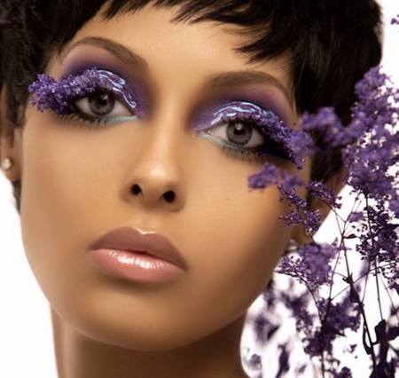 makeup - purple, models, people, fashion, makeup