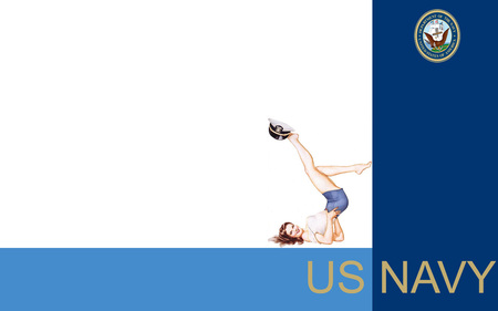 Navy Girl - retro, pinup, military, girl, us navy