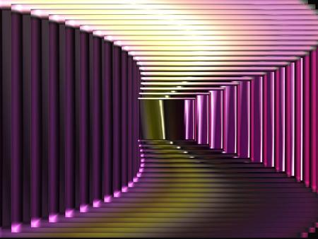 Hallway - abstract, stairs, lights, hallway