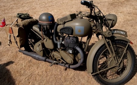 old army bike - bsa, bike, army, norton, wallpaper, motorbikes