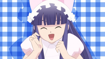 You're Funny!! - laughing, anime, Hazuki, moon phase, animal ears, long hair, happy